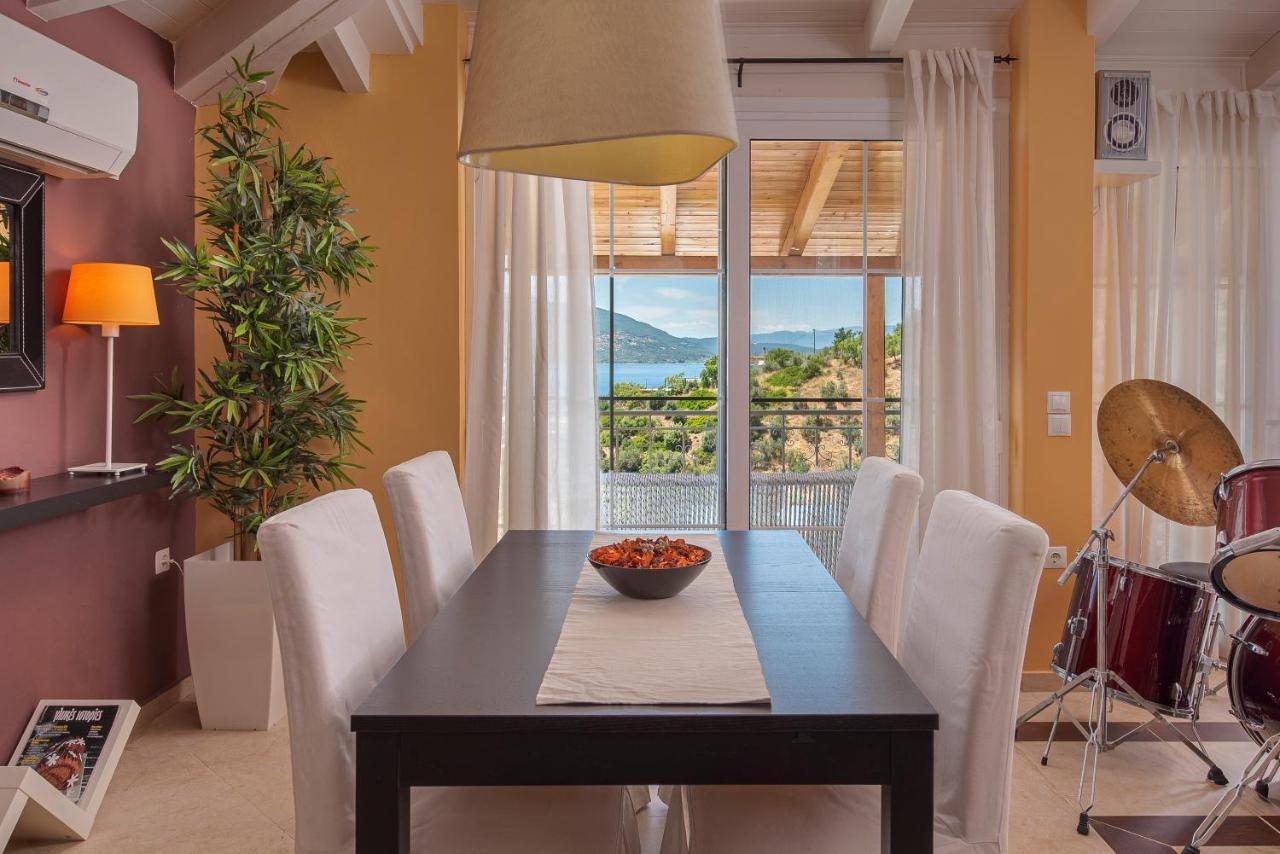 Panoramic View!Penthouse 120Qm Of Sea & Mountain Villa Lutrá Edipszú Kültér fotó